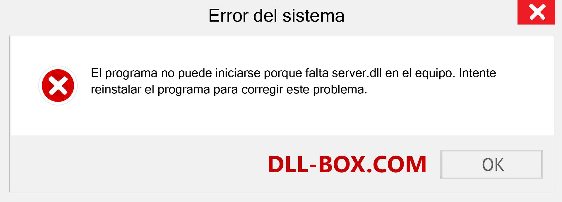 ¿Falta el archivo server.dll ?. Descargar para Windows 7, 8, 10 - Corregir server dll Missing Error en Windows, fotos, imágenes